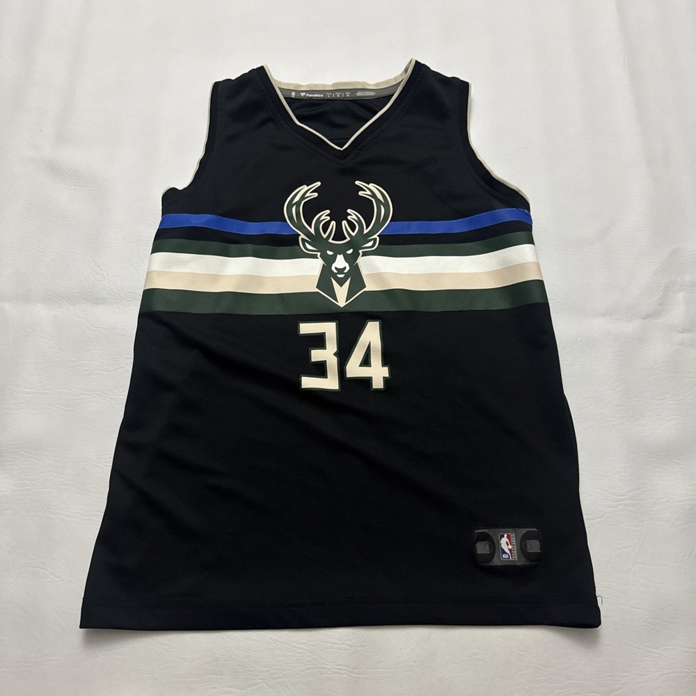 MILWAUKEE BUCKS Giannis Antetokounmpo NBA Basketball Alt Jersey Kids YOUTH LARGE